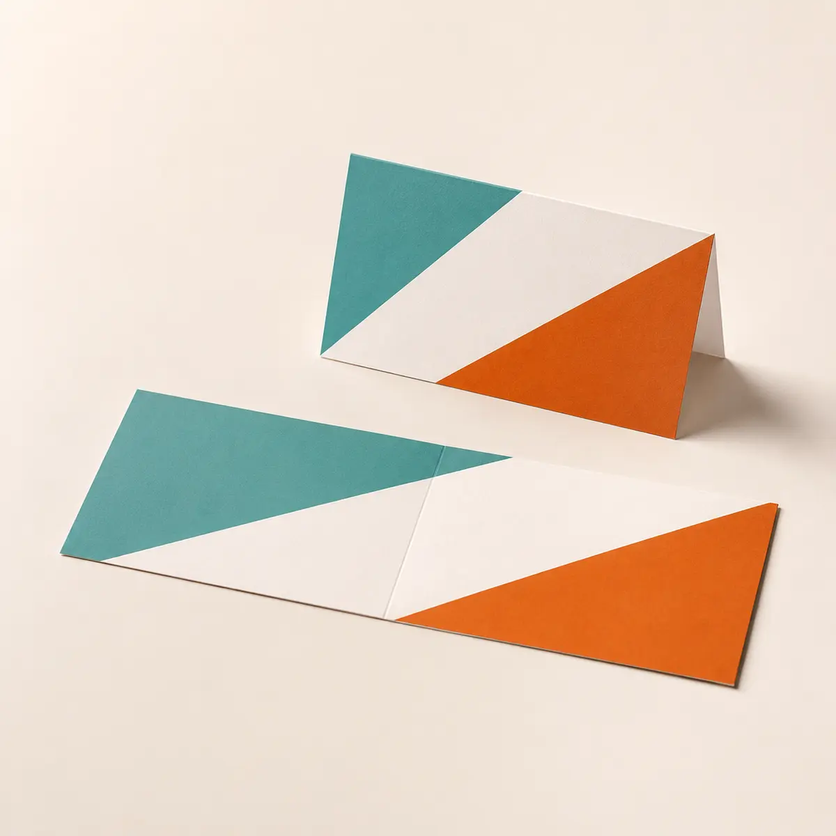 Cartes de visite doubles à plier