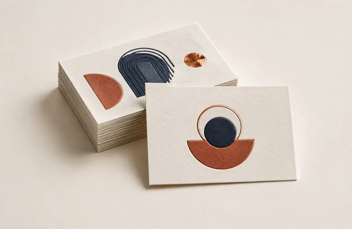 Cartes de visite à impression typographique