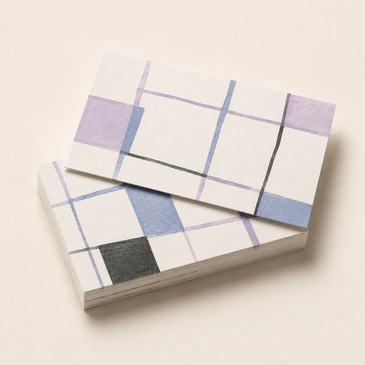 Cartes de visite en papier non couché